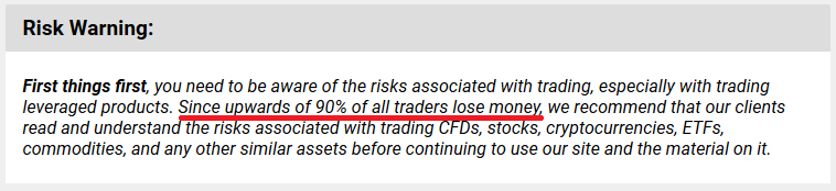 trading riesgo perder dinero